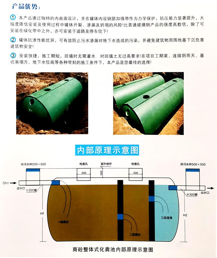 富文镇玻璃钢化粪池